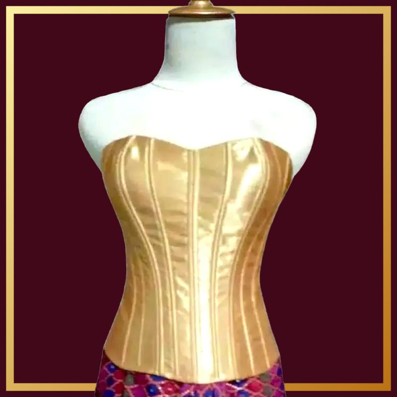 TOP Longtorso satin dalaman kebaya~KAMISOL SATEN~TULANG 8-12~KEMBEN TALI BELAKANG ~ TANKTOP & KAMISO