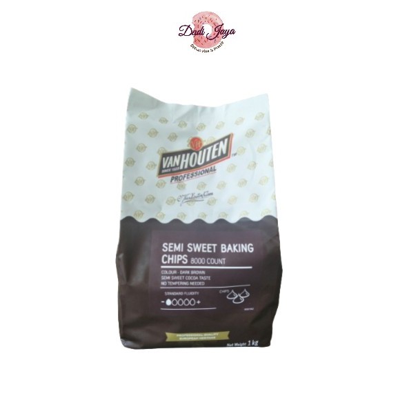 

Vanhouten Semi Sweet Comp 1kg (Coklat Chocochip) - GRAB/GOJEK ONLY