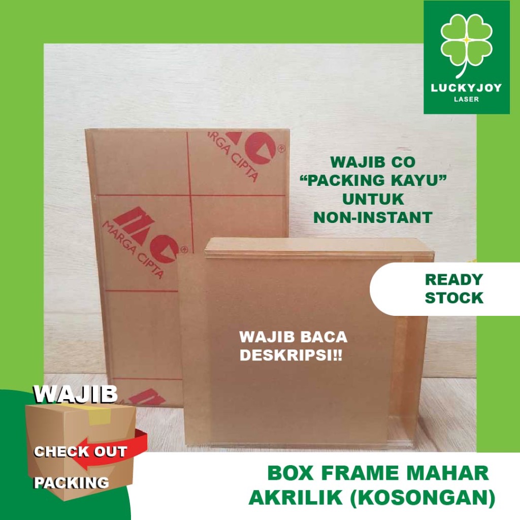 BOX KOTAK FRAME MAHAR AKRILIK ACRYLIC PERNIKAHAN KOSONGAN SESERAHAN SLIDING GIFT PIGURA BINGKAI