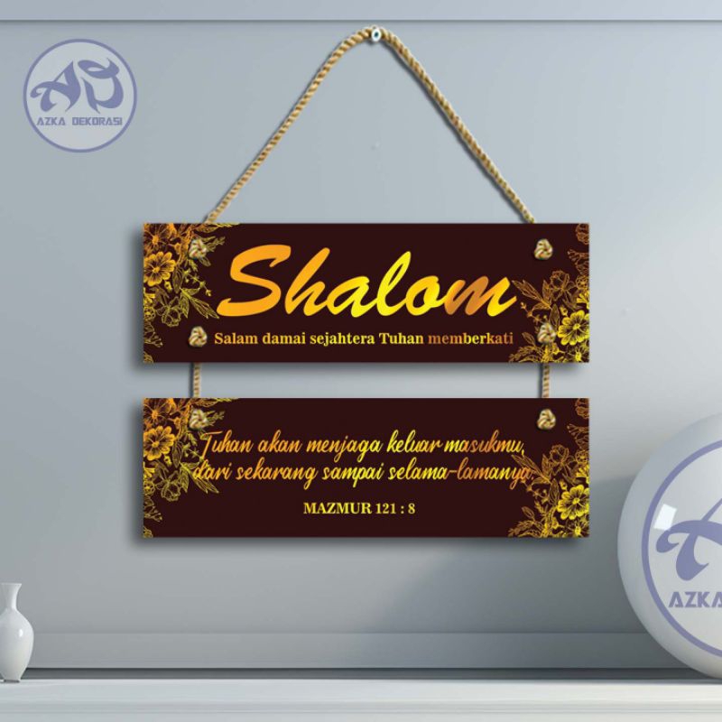 Hiasan dinding ucapan masuk rumah shalom kristen / syaloom kristen / hiasan pintu rumah / dekorasi g