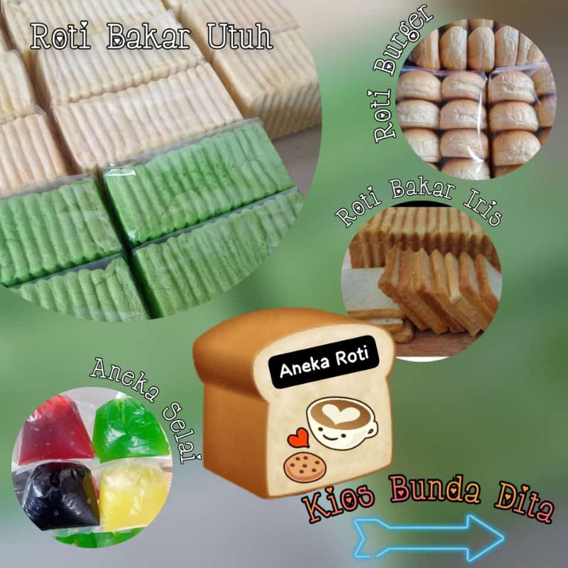 

8 Bungkus || ROTI BAKAR BANDUNG, ROTI TAWAR, ANEKA ROTI