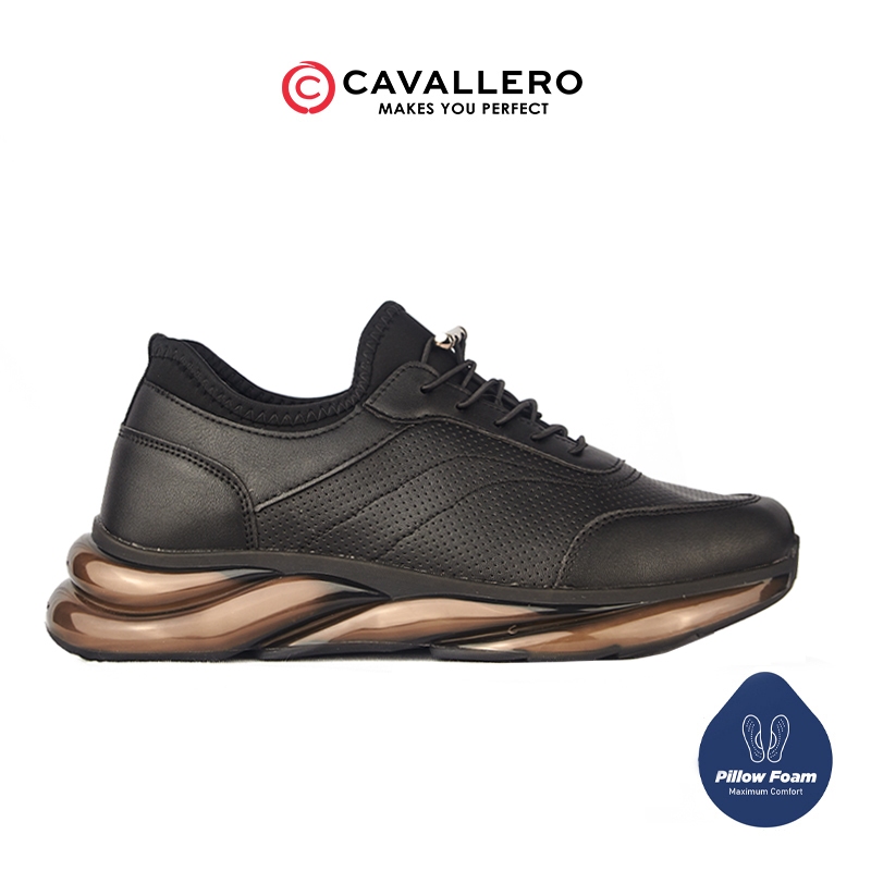 Sepatu Pria Casual Sneakers Cavallero Yael Black