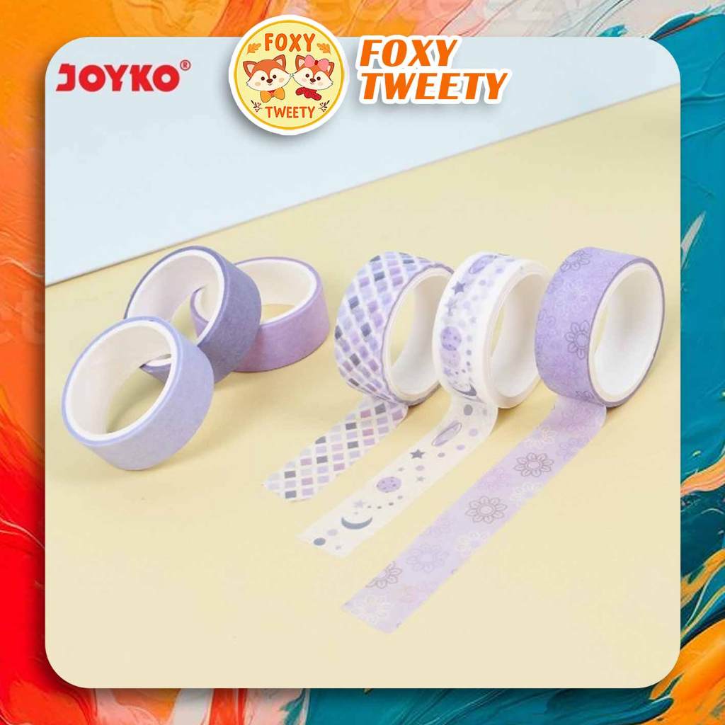 

Washi Tape Pita Perekat Kertas Warna cute lucu Joyko WT-101