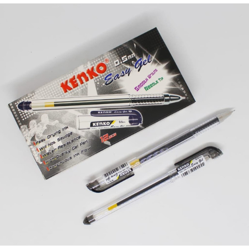 

( 12 Pcs ) Kenko - Bolpen Pen Pulpen Jel Easy Gel 0.5mm
