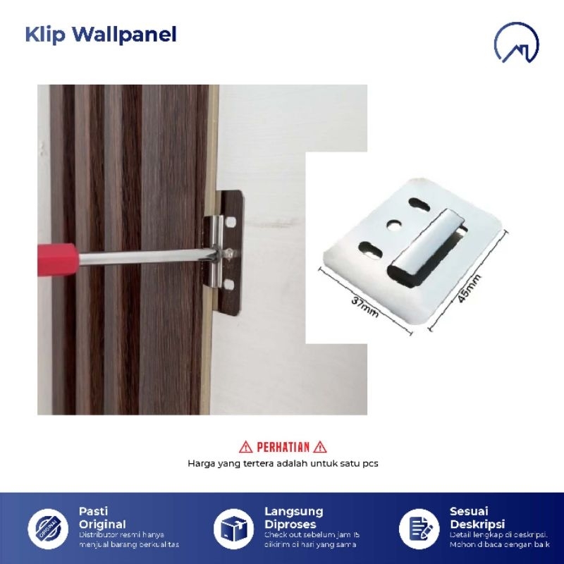 

Klip WPC Klip Wallpanel Clip Penjepit Wallpanel TEBAL