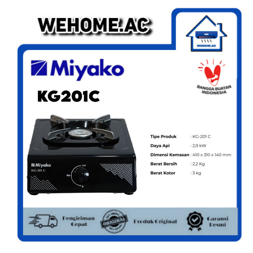 Kompor Miyako 1 Tungku Miyako KG201C Kompor Satu Tungku