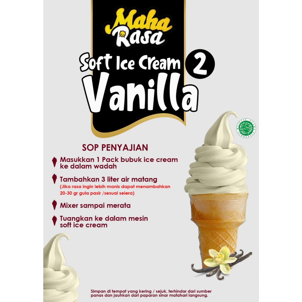 

Bubuk Es Vanilla Premium Bubuk Ice Cream 2 ( 1 Kg )