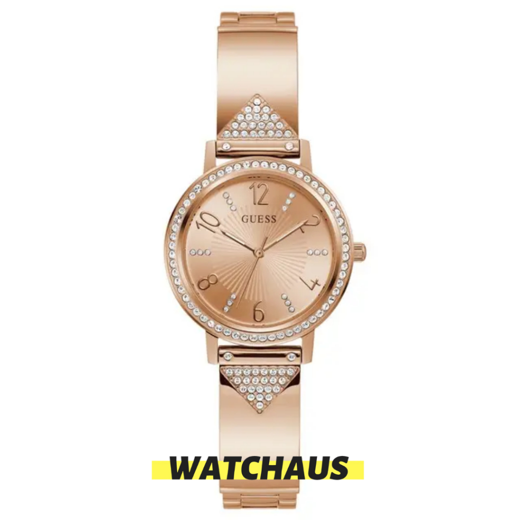 JAM TANGAN WANITA GUESS TRI LUXE GW0474L3 GW0474 L3 ANALOG ROSEGOLD STAINLESS STRAP
