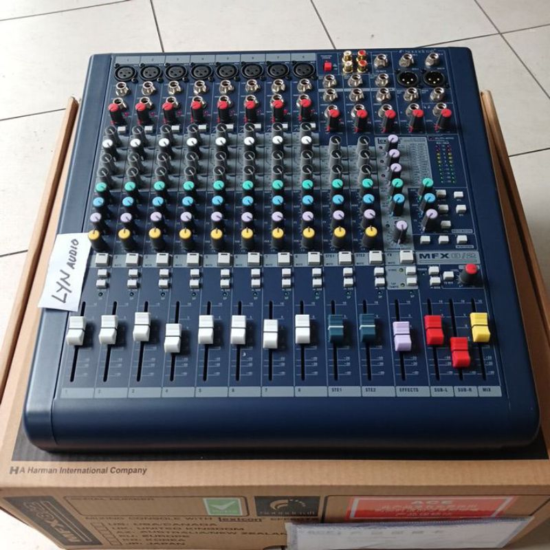 MIXER AUDIO SOUNDCRAFT MFX8 EFEK LEXICON MIXER 8 CHANNEL MFX 8