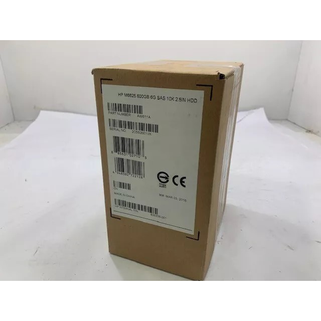 HP 600GB SAS 6G 10K SFF HDD PN AW611A 613922-001 For HP EVA M6625