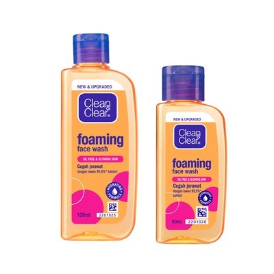 Clean And Clear Foaming Facial Wash Pembersih Wajah Sabun Cuci Muka Clear&Clean Face Wash