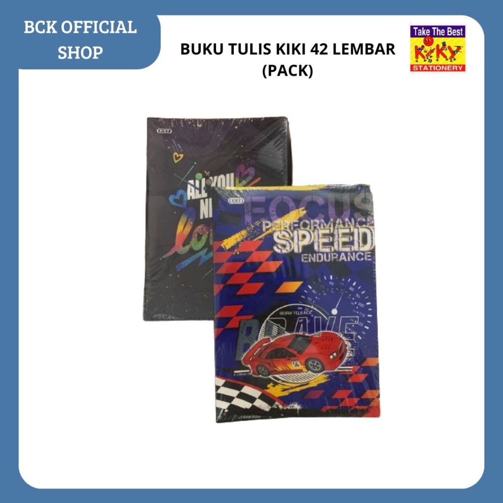 

Buku Tulis 42 Lembar / Buku Tulis Warna / Polos 42 Lembar Kiky (pack)