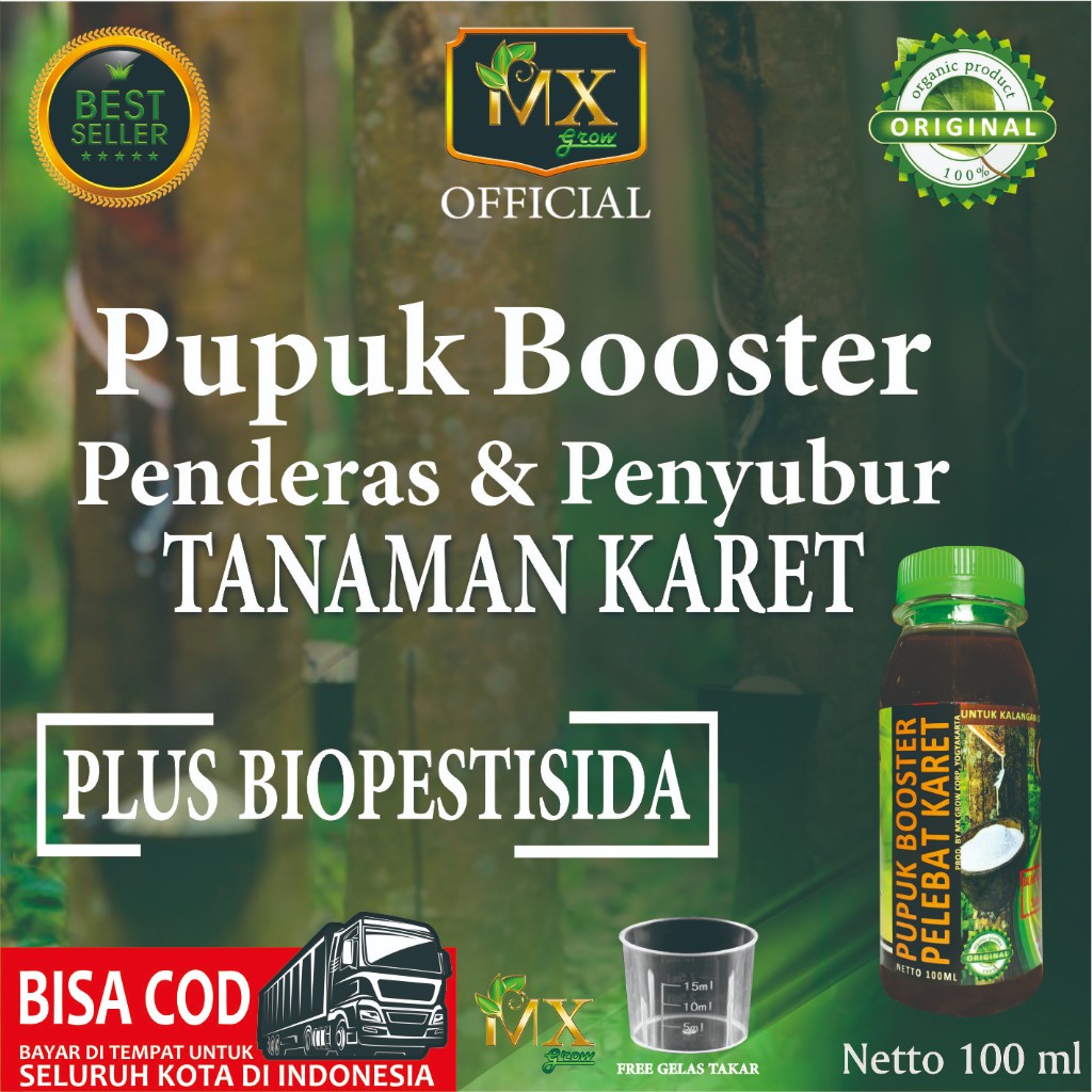 Pupuk Organik Cair Penderas Penyubur Tanaman Karet 100 ml / Booster Karet