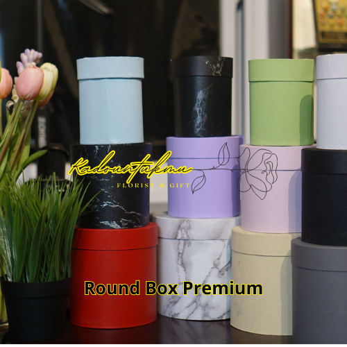 

Bloom Box Flower Bulat Round / Kotak Bunga Kotak Kado Diameter 11 CM