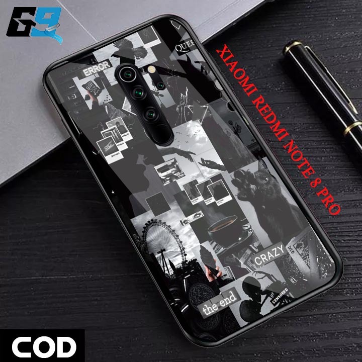 Case Xiaomi Redmi Note 8 Pro [ BlackAesthetic 01 ] Aneka casing, case, kondom hp, custom case, case 