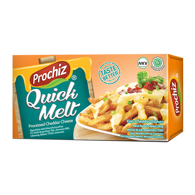 

Prochiz Quick Melt 160 gr / Keju Prochiz /Keju cepat leleh / Keju pizza