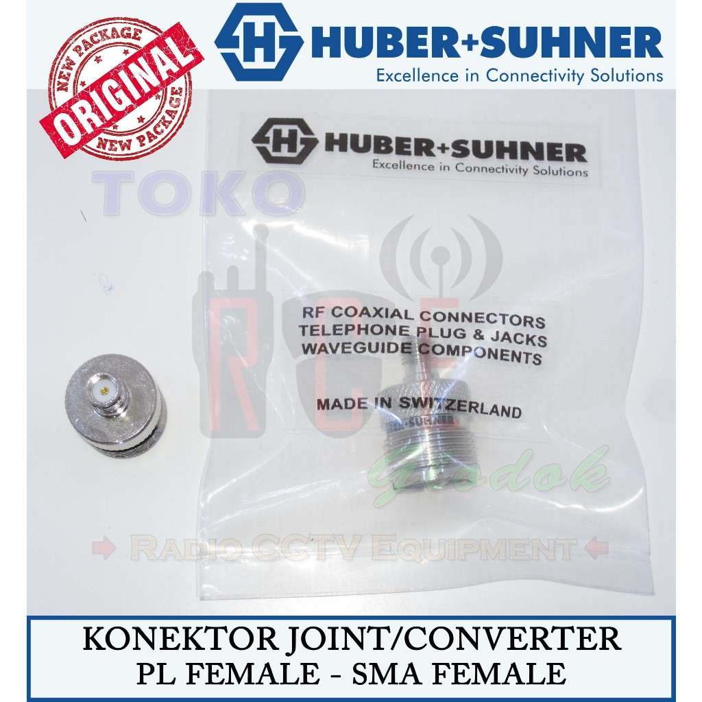 Konektor Connector Jack PL Female To SMA Female PL F - SMA F HuberSuhner