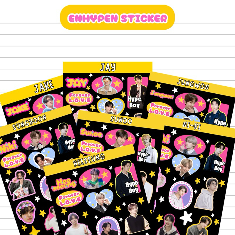 

STICKER SHEET ENHYPEN / ENGENE / KPOP IDOL
