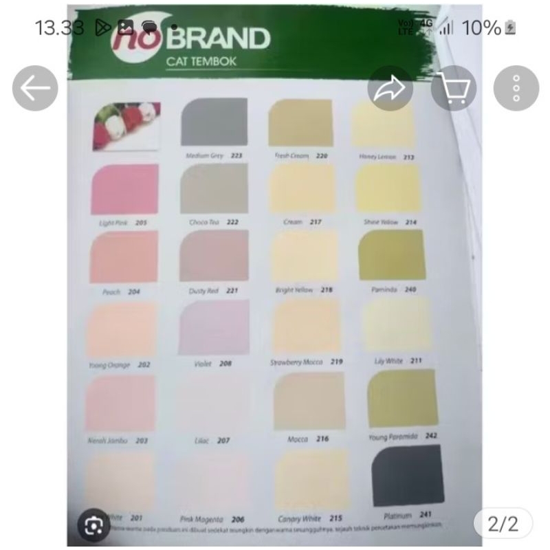 cat tembok no brand 5kg anti luntur