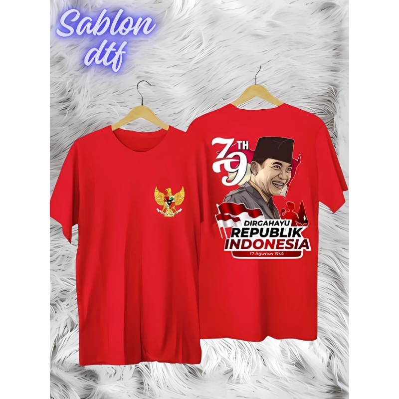 KAOS 17 AGUSTUS 1945 DIRGAHAYU REPUBLIK INDONESIA 79 TH GARUDA BUNG KARNO/KAOS 17 AGUSTUS 2024/KAOS 