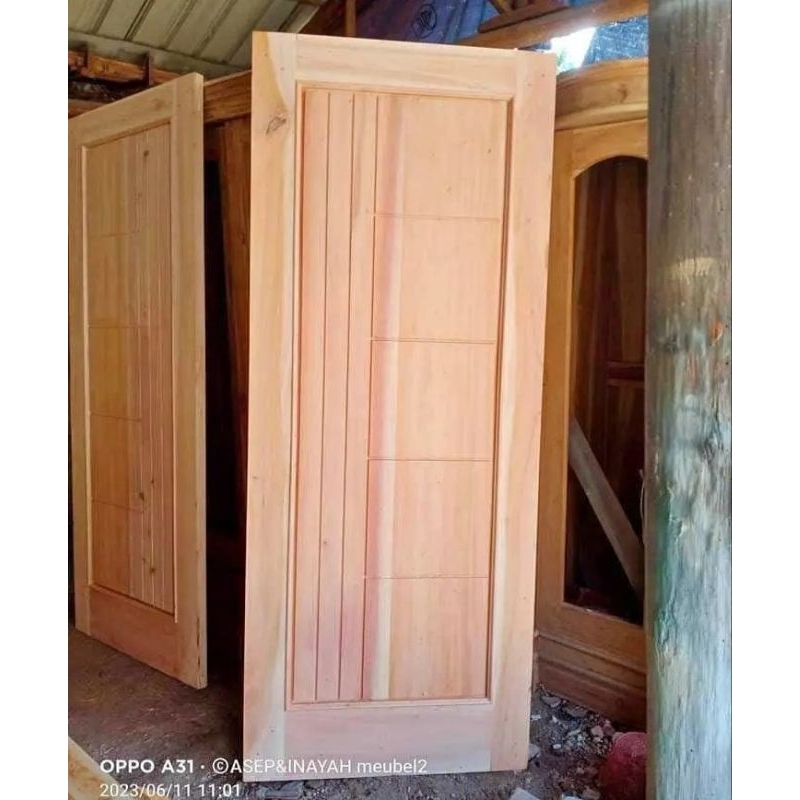Shp1 Redy Stok Daun Pintu Minimalis Kayu Mahoni Perhutani
