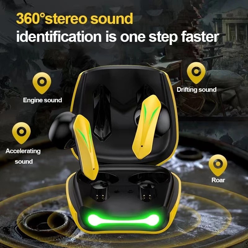 FG HEADSET HANDSFREE BLUETOOTH TWS R05 5.2 WIRELESS GAMING EARPHONE R-05 GAME