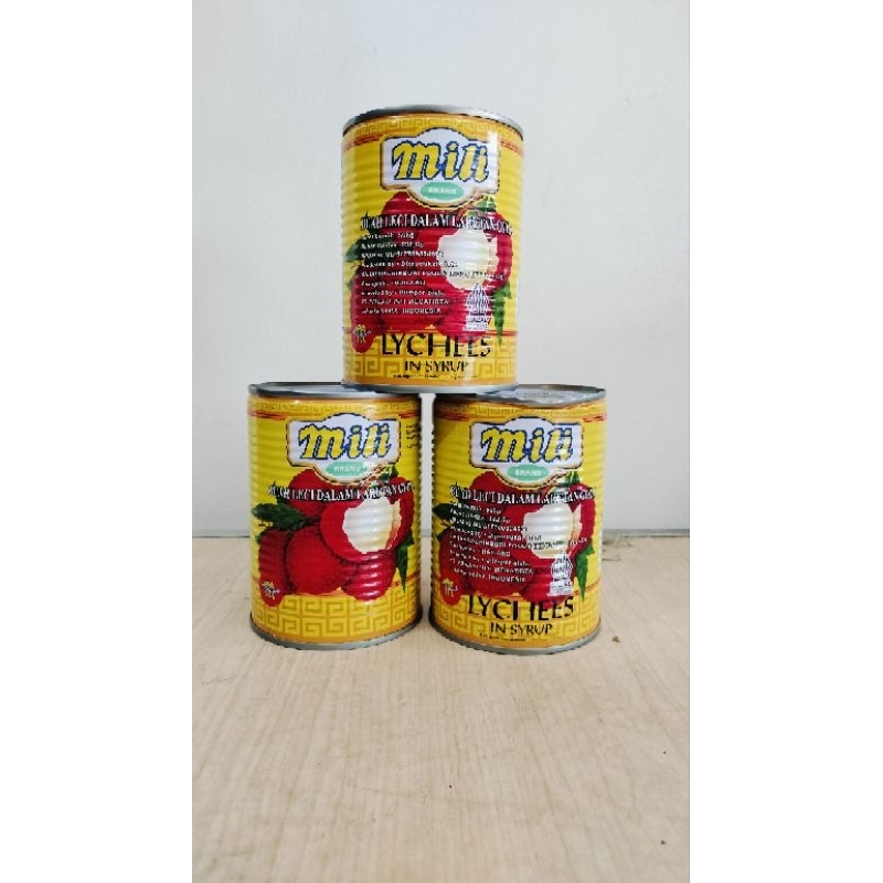 

leci kaleng Mili brand