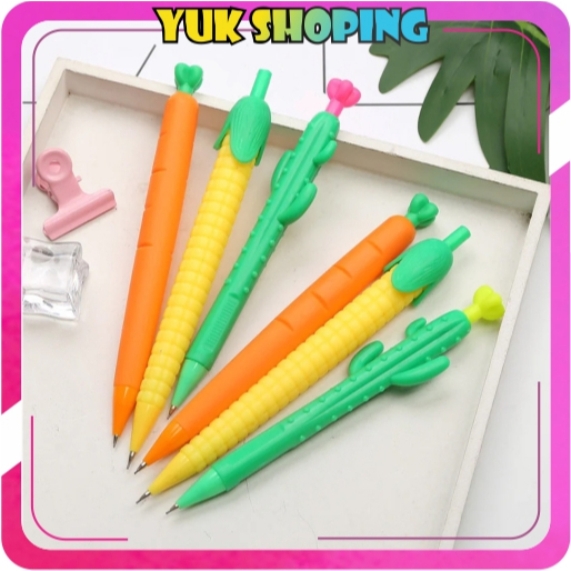 

✧YUKSHOPING✧ Pensil Mekanik Bentuk Sayuran Mechanical Wortel Alat Tulis Sekolah S119