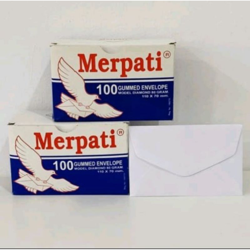 

Amplop putih besar merek merpati ukuran 229×110 mm
