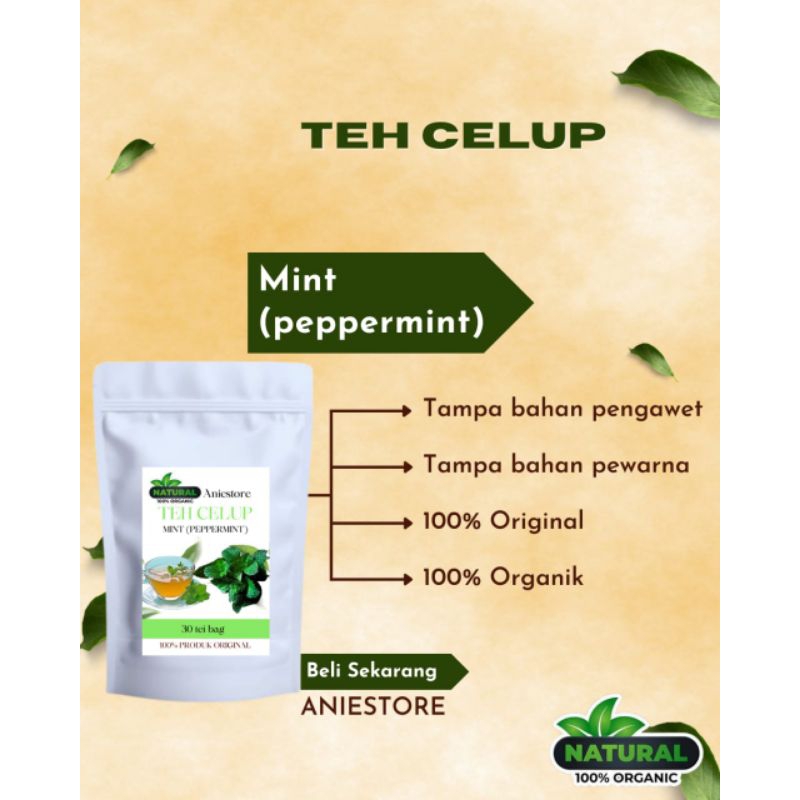 

TEH CELUP MINT (PEPPERMINT) ISI 20 TEA BAG