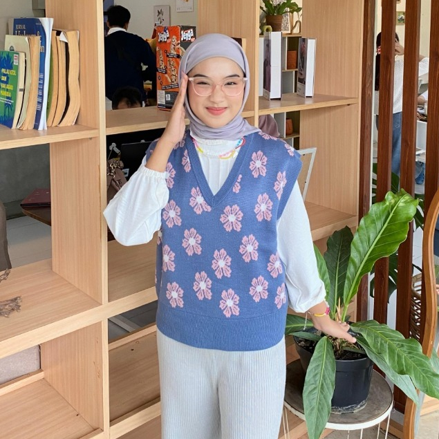 Slover - Euna Vest - Vest Rajut - Korean Vest - Rajut Premium