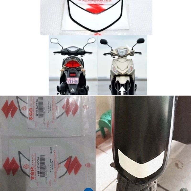 marker front stiker sticker spakbor depan suzuki address ori sgp