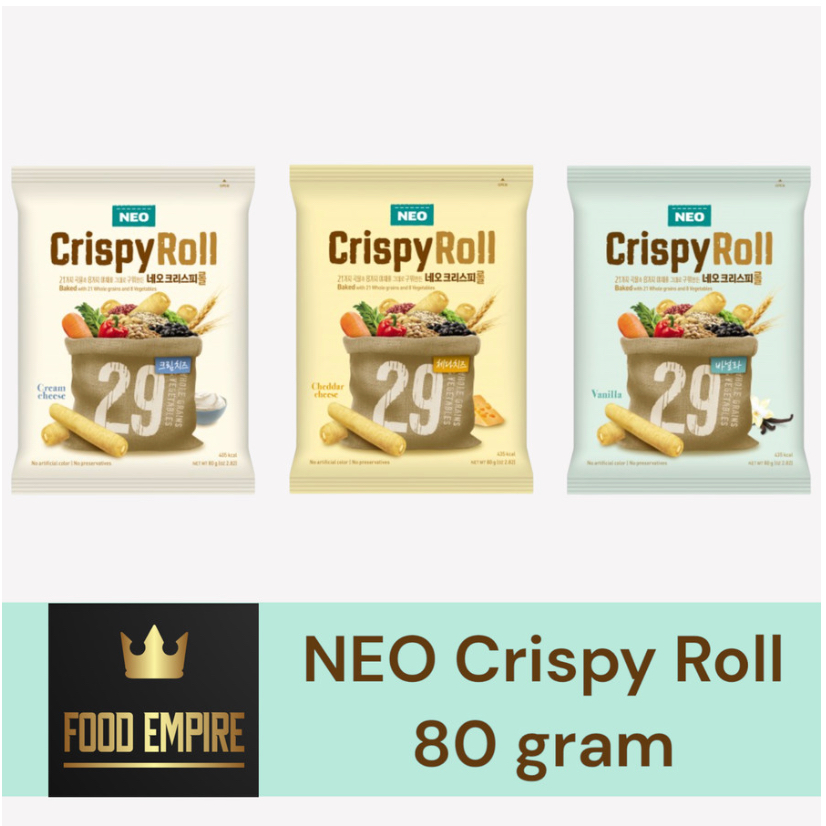 

NEO Crispy Roll 80 gram | Cheddar Cheese - Cream Cheese - Vanilla