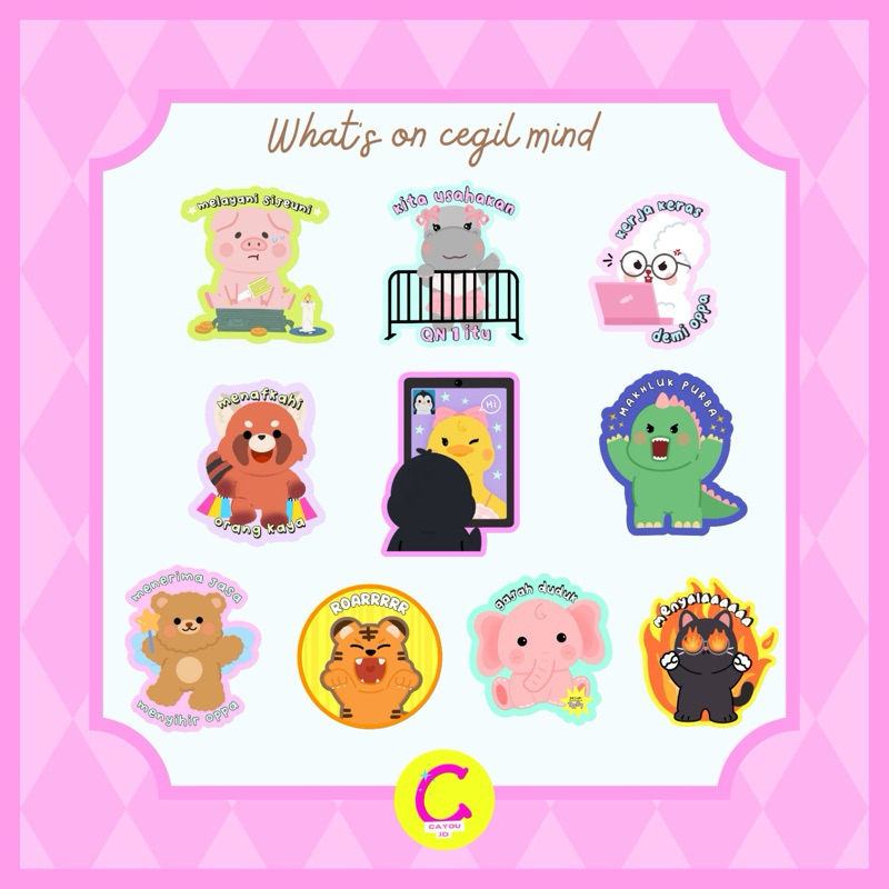 

whats on cegils mind sticker by cayou.id
