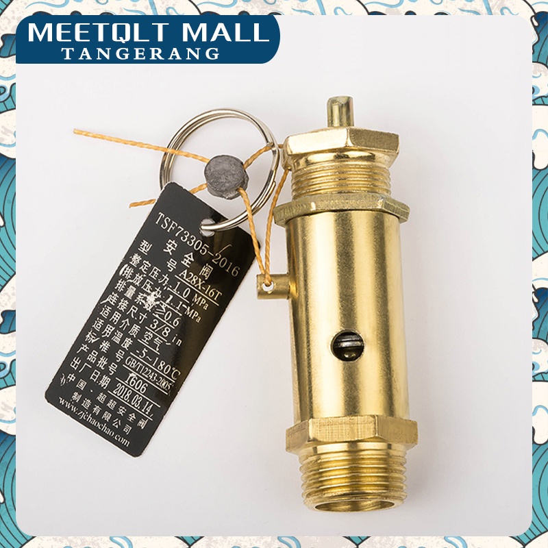 Safety Valve Kompresor Kuningan 1/4 inch-Air Compressor Safety Valve