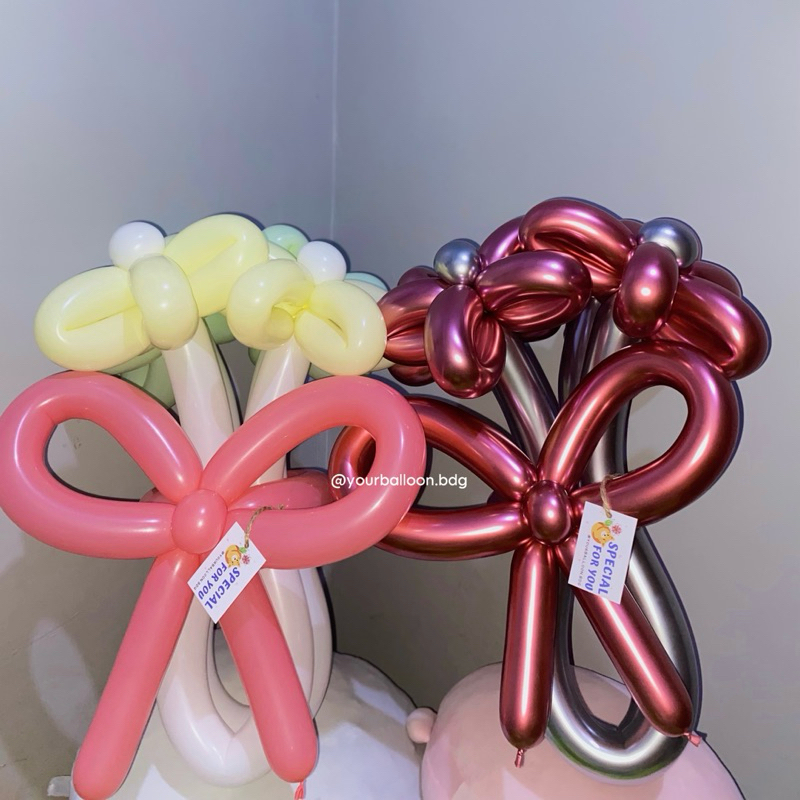 Buket Balon Bunga (4 tangkai pendek) Bandung - Bouquet flower balloon