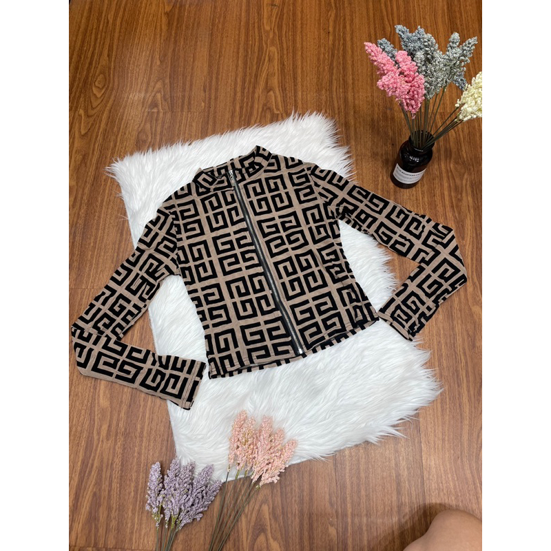 ATASAN LENGAN PANJANG SLETING TILE / ATASAN TILE LENGAN PANJANG