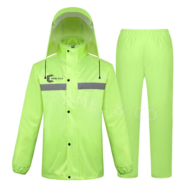 KODE A32P CANEL  CO Jas hujan Sepeda Motor Nilon Dan PVC  Jas Hujan Neon Baru Yang Ditingkatkan