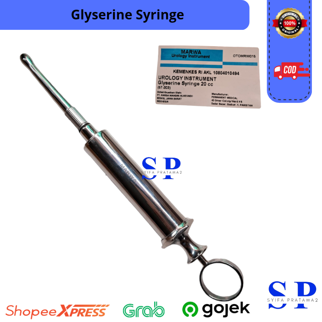 Glyserine Syringe Marwa 20cc / 30cc / Spuit Gliserin / Semprit Gliserin