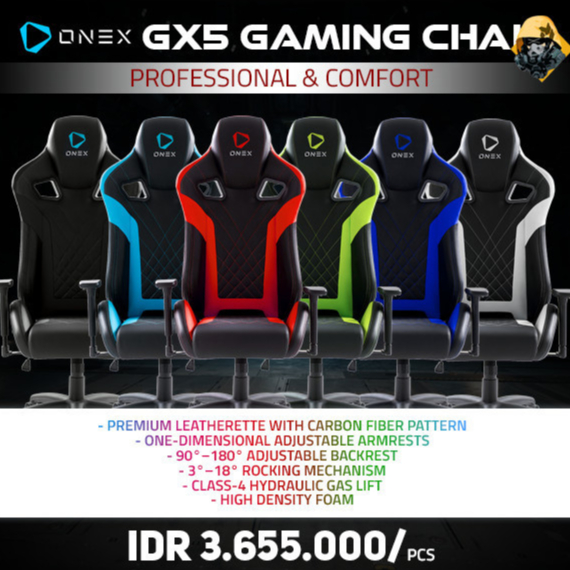 ONEX GX5 / GX 5 Premium Quality Gaming Chair Kursi Gaming