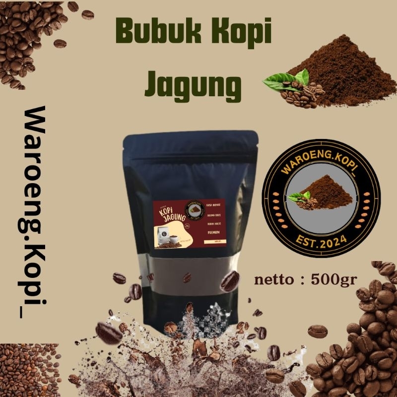 

Bubuk Kopi jagung Rasa Nikmat kemasan 500gr