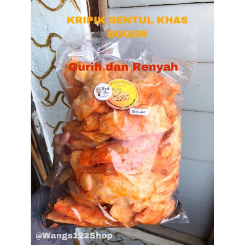 

Kripik Sentul Kemasan 1kg, 500gram Khas BOGOR Pangsit Gurih dan Renyah TERMURAH//Varian Rasa ENAK dan Gurih