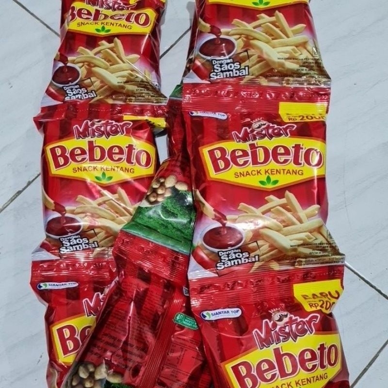 

1 renceng isi 10pcs mister Bebeto snack kentang 15gr