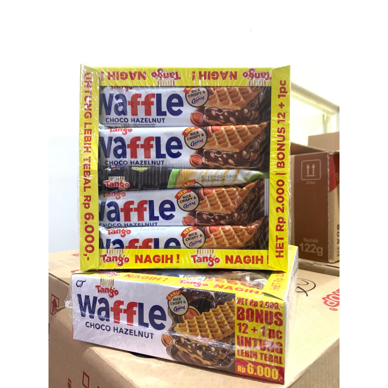 

tango waffle choco hazelnut box isi 12+1 pcs x 25gr