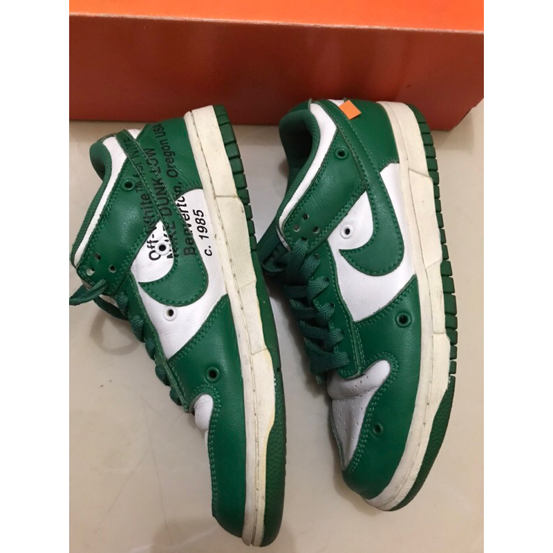 Preloved Nik* SB Dunk Low x OffWhite Pine Green size 39