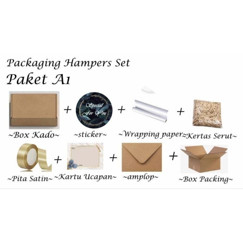 

Packaging Hampers Olshop PAKET A / Hampers Box / Kotak Kado / Dus Kado Set