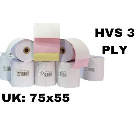 

Kertas HVS kasir 3PLY ukuran 75x55mm NCR