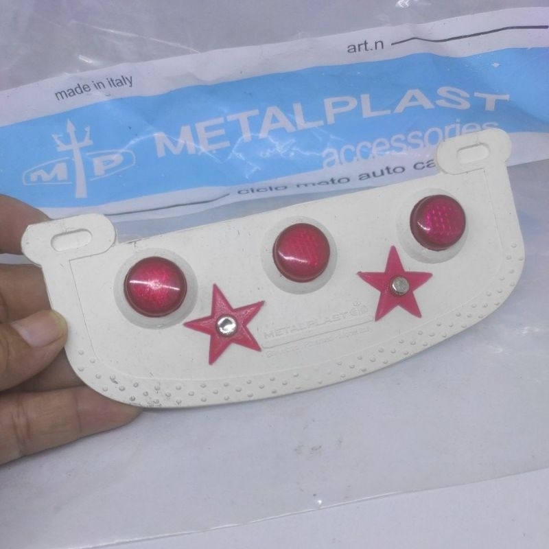 Vespa Lambretta Kepet Air Metalplast Mudflap Putih Cat Eye Star
