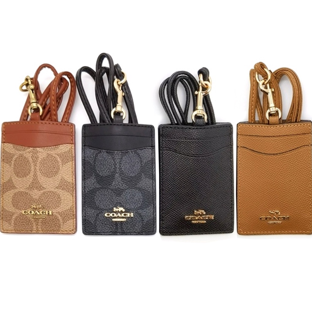 

KODE O6K5 grab Logo logam lima warna 32475 7362 65573 coach card holder lanyard name card dust bag paper bag carton envelope black card