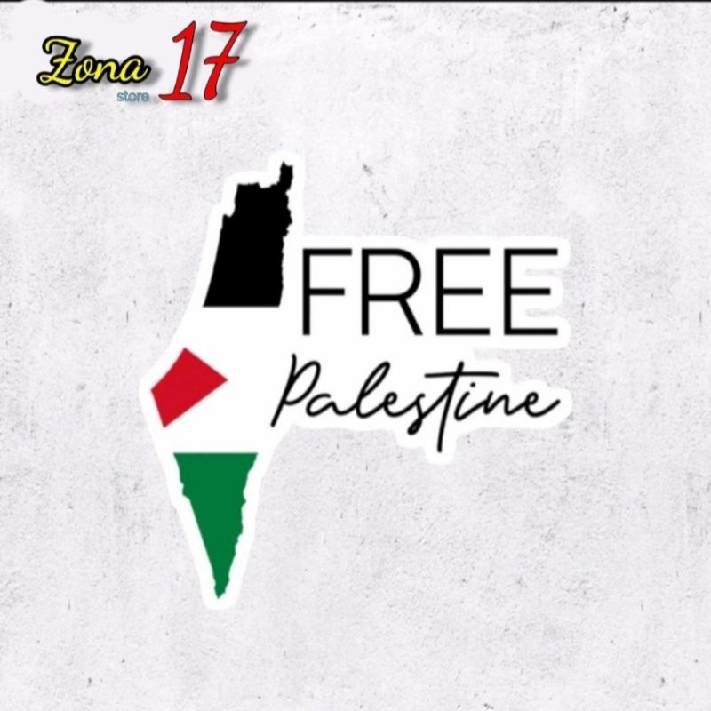 

stiker free Palestina sticker peta negara palestina
